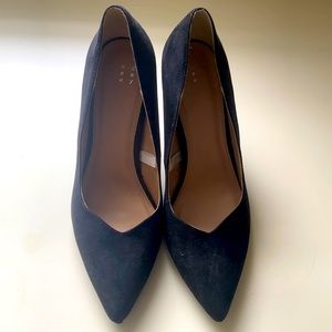 A new day black velvet high heels